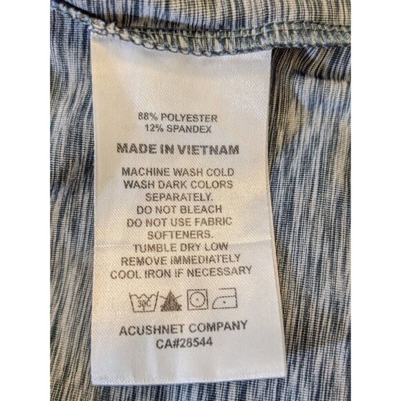 FootJoy FJ Lisle Mens Large Golf Polo Shirt Grey Pink Color Block Performance - Picture 6 of 6